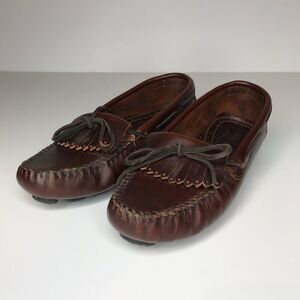 Minnetonka Moccasins 36 Original Cowhide Brown
